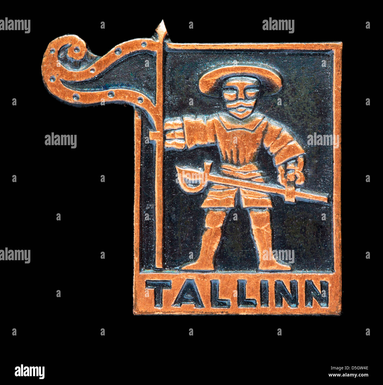 Tallinn, Estonia, pin badge Stock Photo