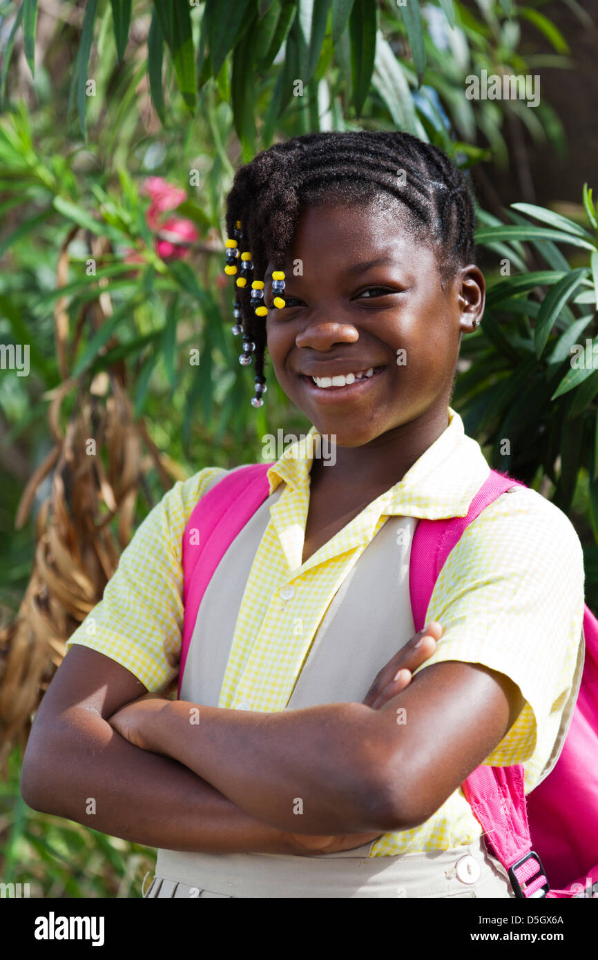 Dominica, Wesley, schoolgirl. Stock Photo