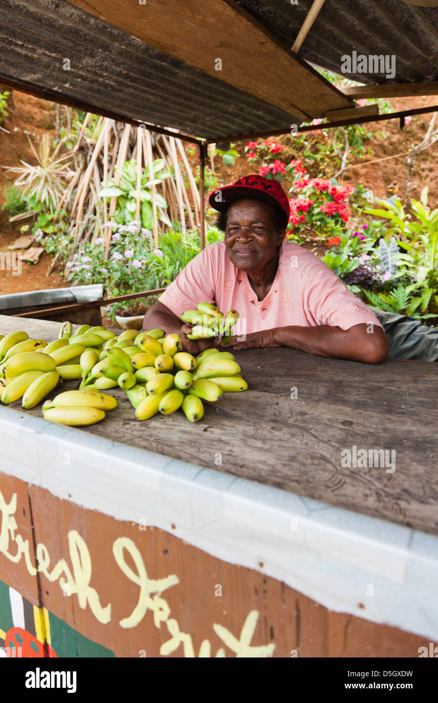 Dominica, Salybia, craft shop owner. (MR Stock Photo Alamy