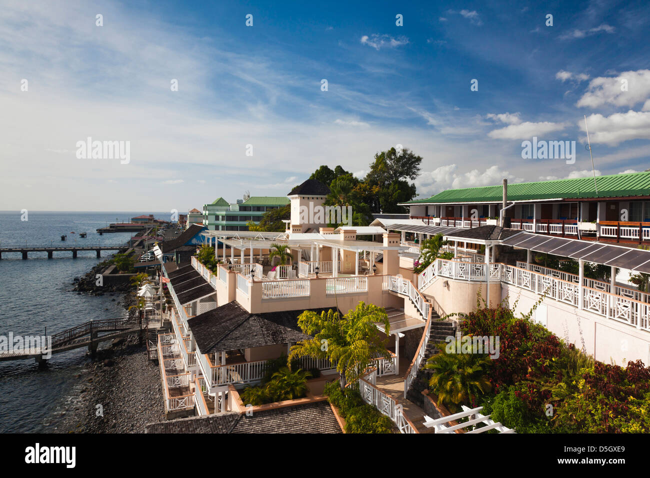 Dominica, Roseau, Fort Young Hotel, exterior Stock Photo Alamy