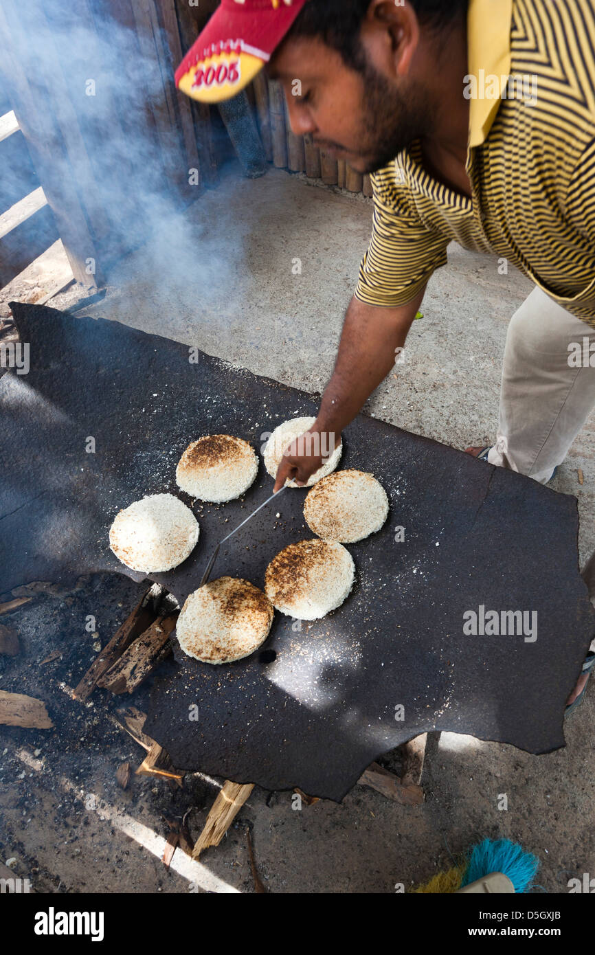 Dominica, Salybia, Cassava Bread Bakery, cassava bread Stock Photo Alamy