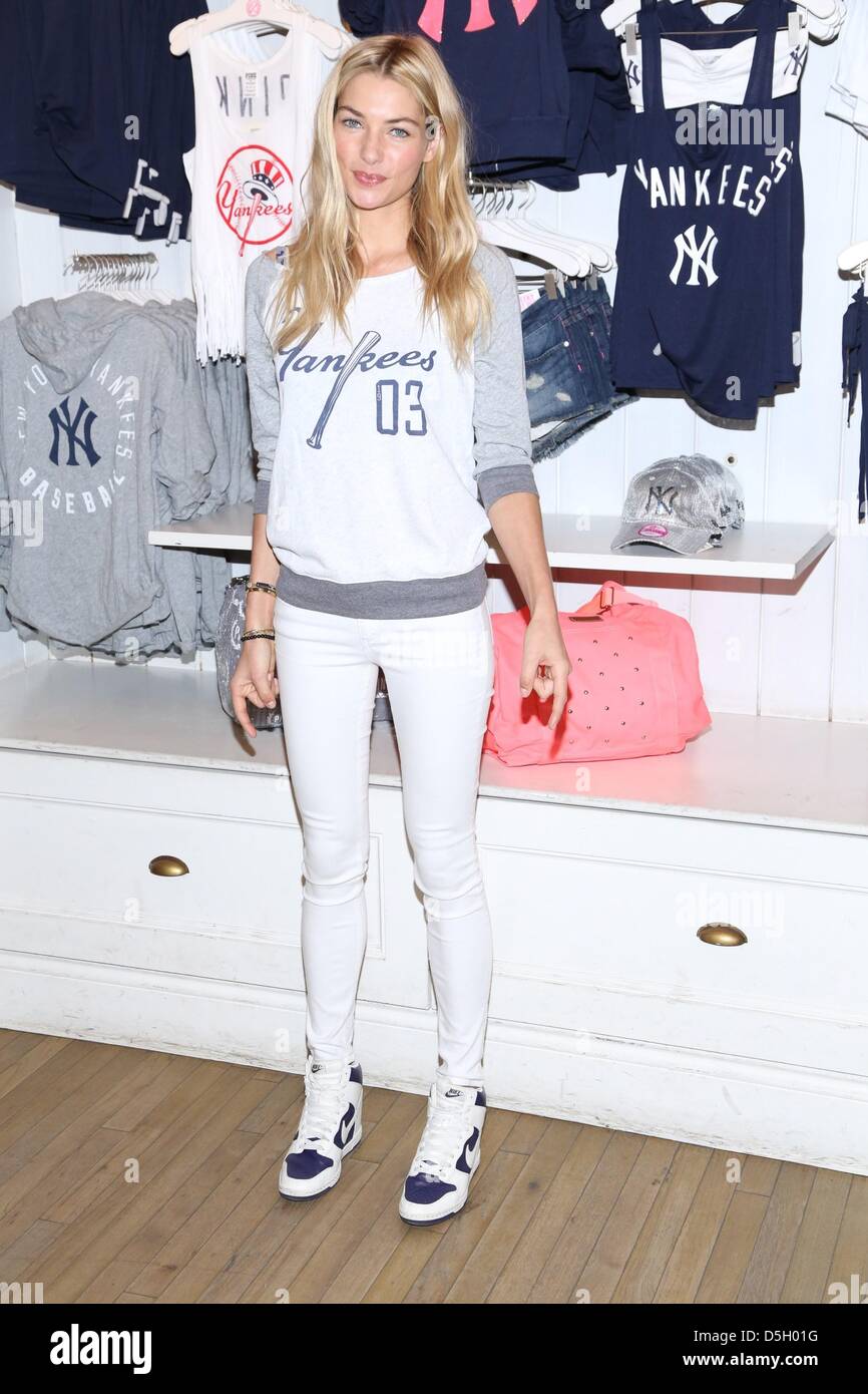 New York, USA. April 2, 2013. Robinson Cano, Jessica Hart at in-store  appearance for VS PINK MLB Collection Launch, Victoria's Secret Pink Soho,  New York. Photo By: Andres Otero/Everett Collection/Alamy Live News