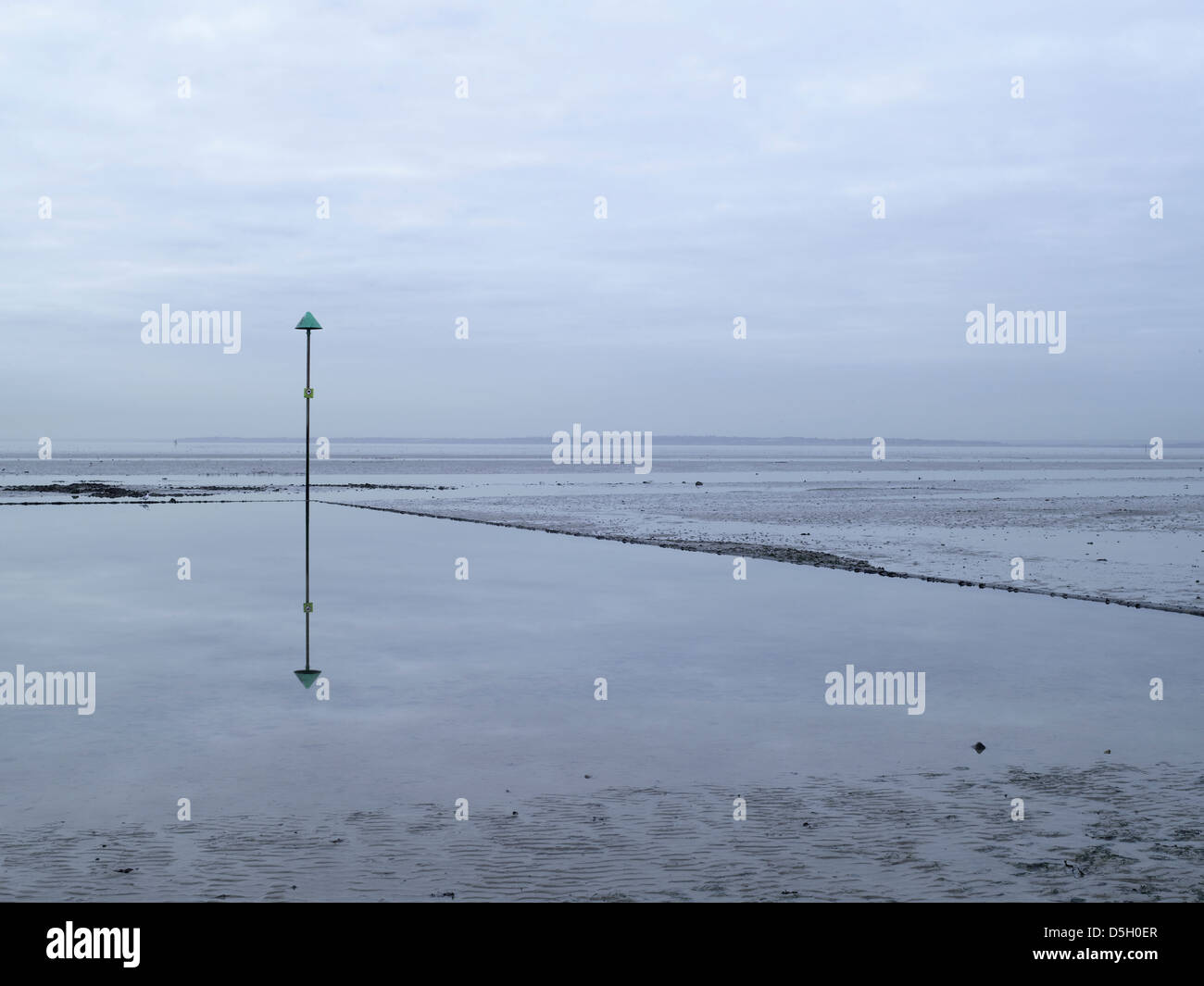 Tide pool at Shoeburyness, Essex Stock Photo Alamy