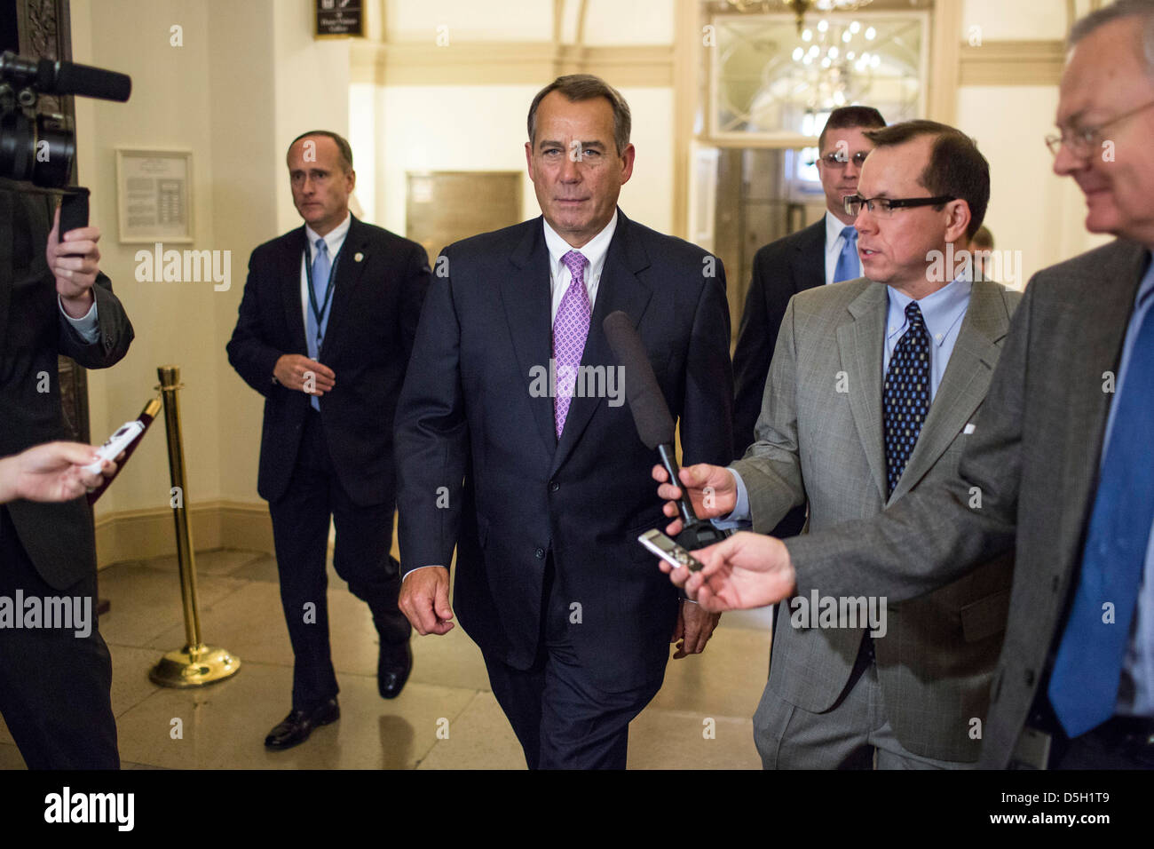 Speaker of the House John Boehner (R-OH) arrives at the U.S. Capitol Hill in Washington Stock Photo