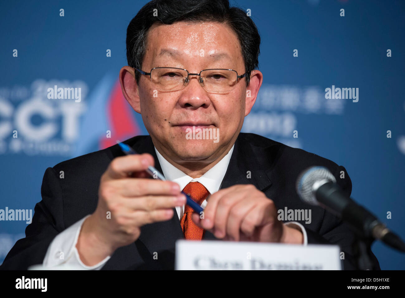Chen Deming, Chinese minister of commerce Stock Photo Alamy