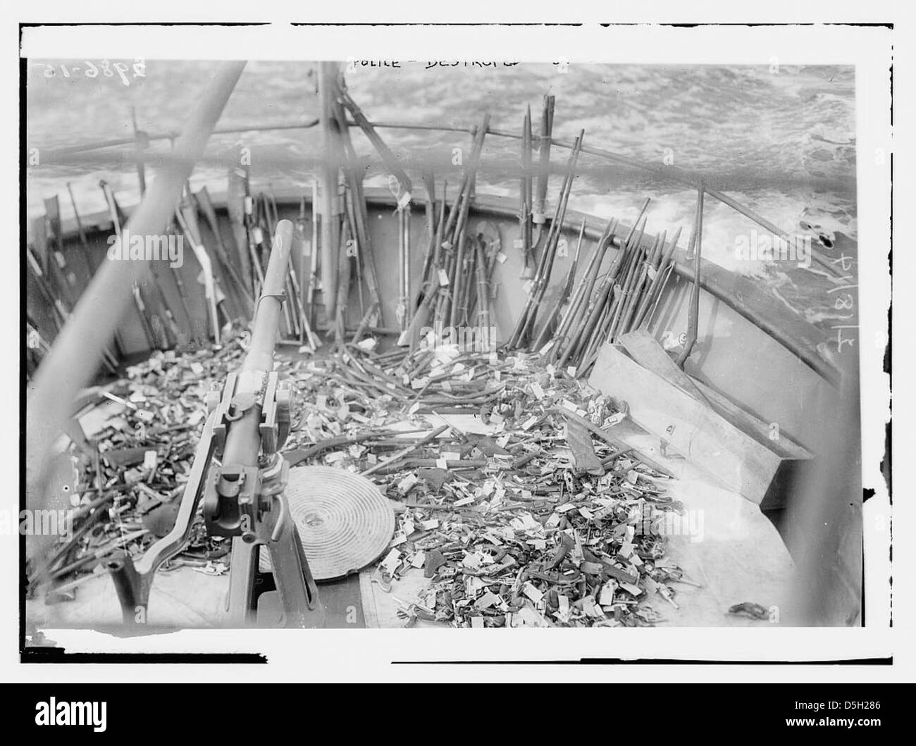Police - destroyed guns[?] (LOC Stock Photo - Alamy
