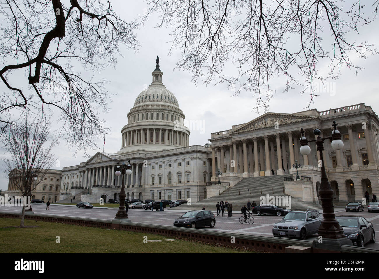 The U.S. Capitol stands in Washington on December 21, 2012. Stock Photo