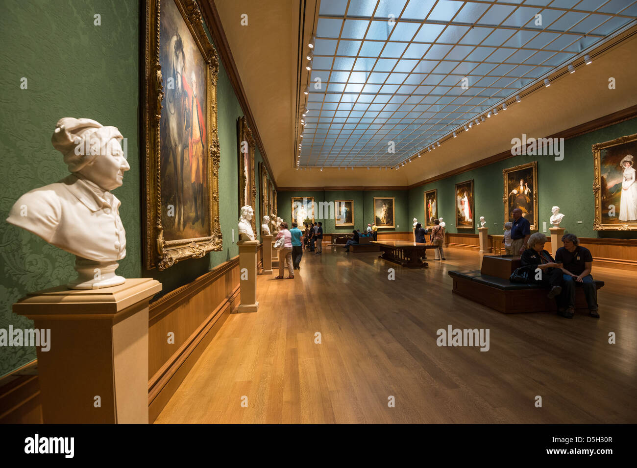 The interior of the beautiful Huntington Art Gallery at the Huntington