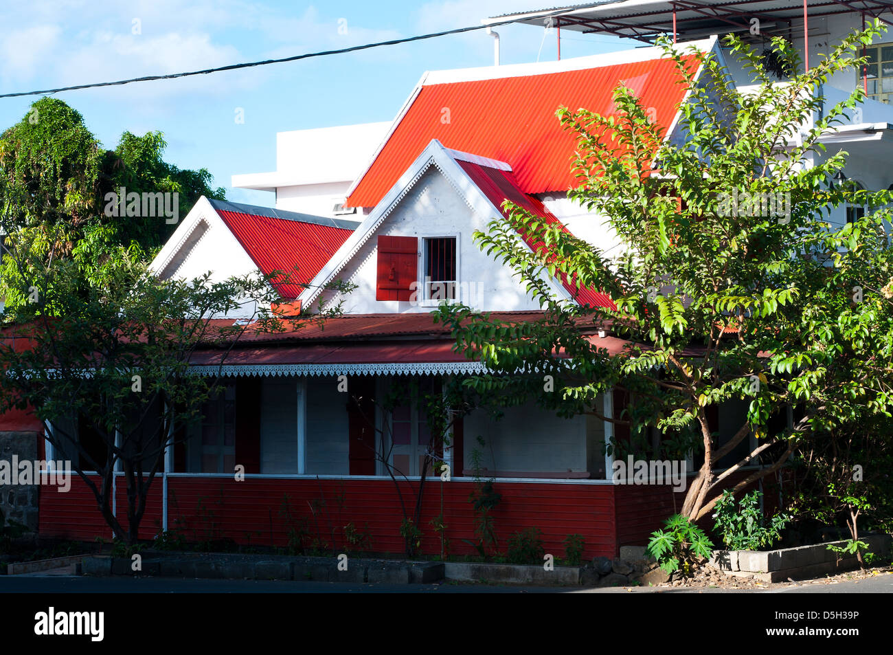 creole cottage, mahebourg, mauritius Stock Photo Alamy
