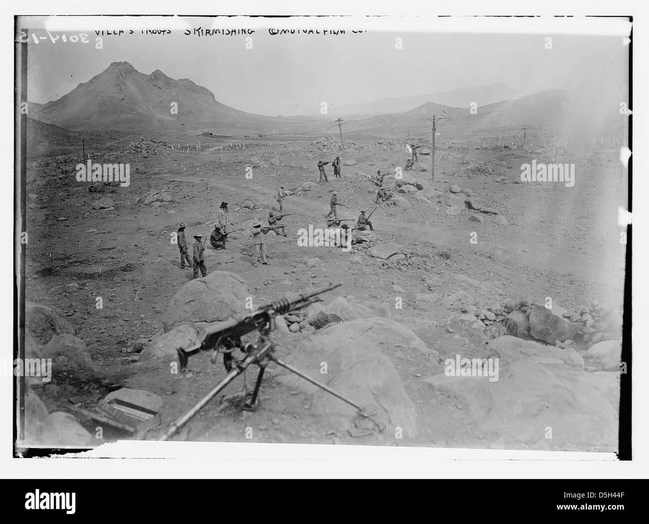 Villa's troops skirmishing (LOC) Stock Photo