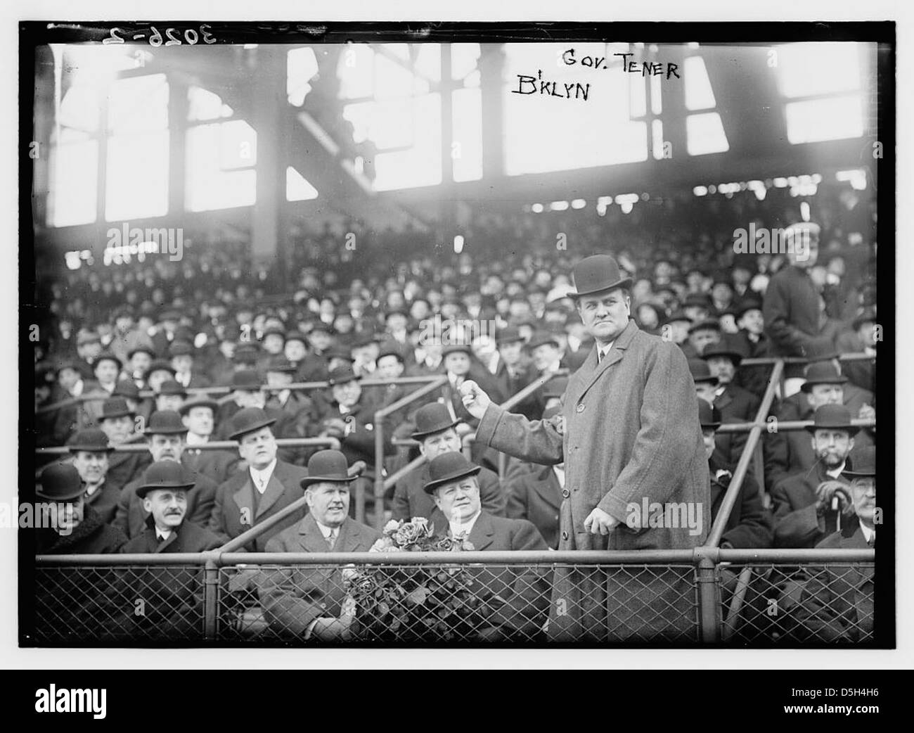 [Pennsylvania Governor John K. Tener at Ebbets Field (baseball)] (LOC) Stock Photo