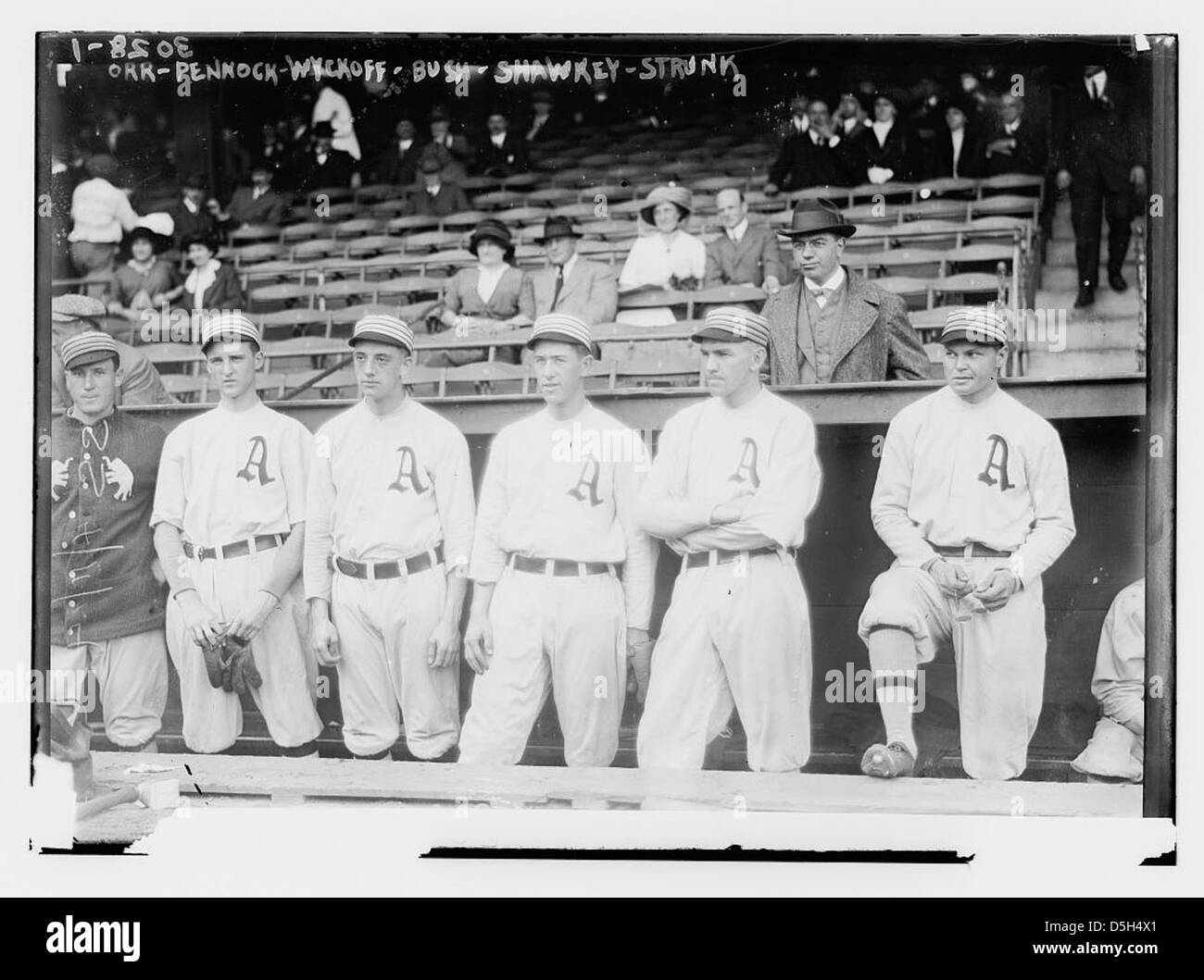 [Billy Orr, Herb Pennock, Weldon Wyckoff, Joe Bush, Bob Shawkey, Amos