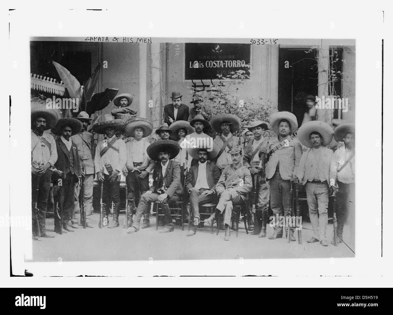 Zapata & his men (LOC) Stock Photo