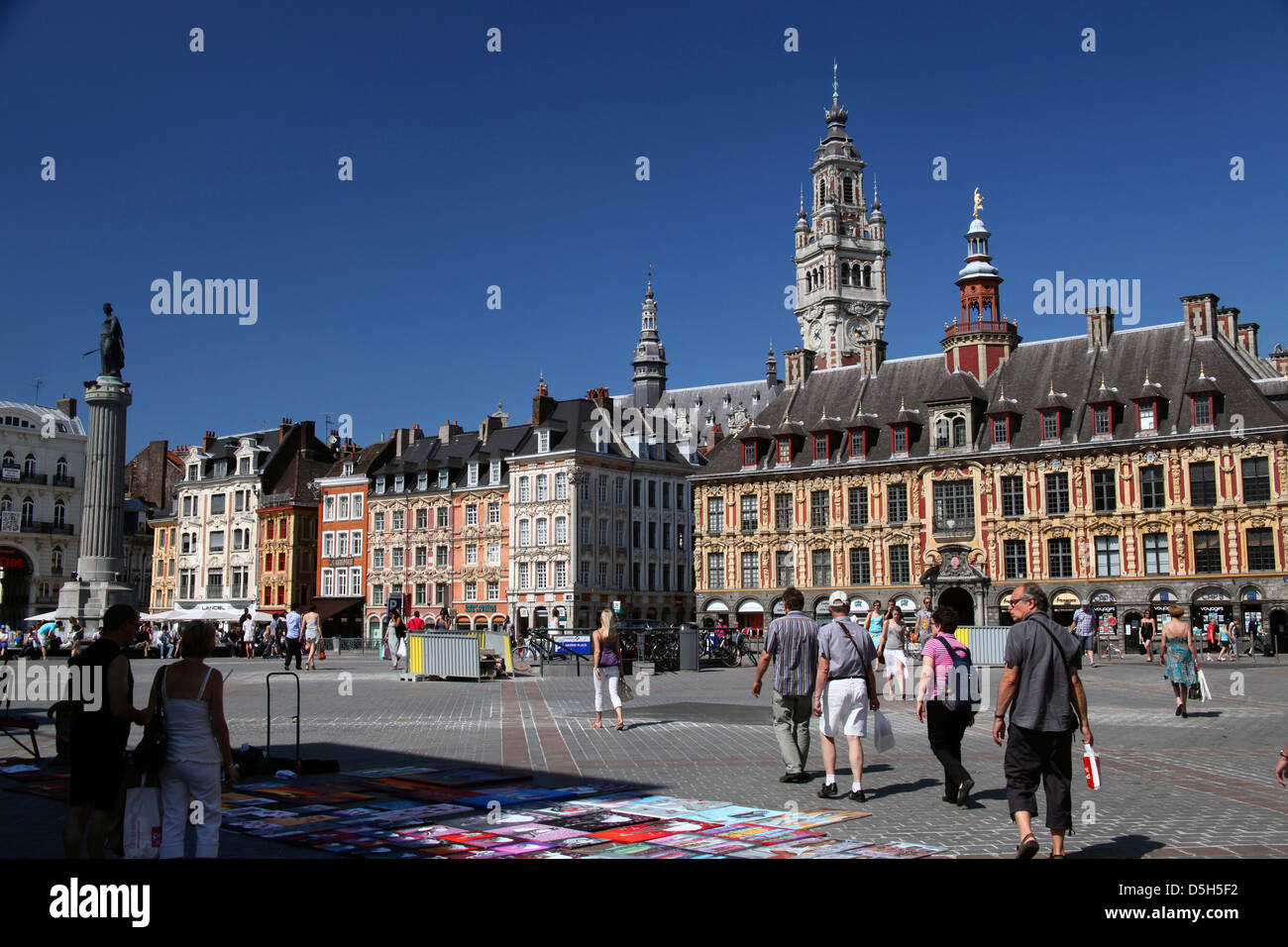 Europe, France, Lille. The Grand Place of Lille. Stock Photo