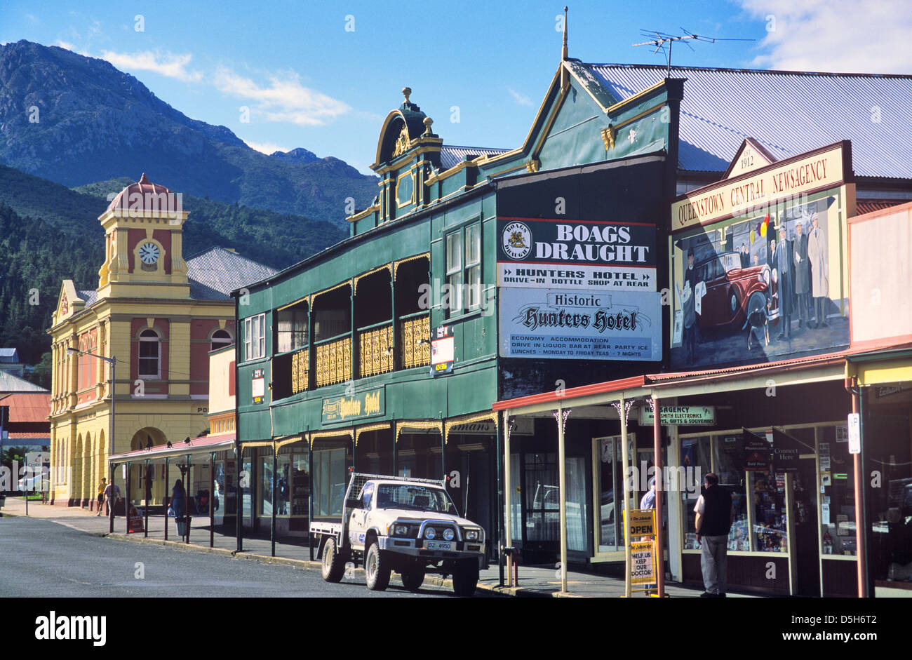 Australia, Tasmania, Queenstown, view of Orr Street Stock Photo Alamy