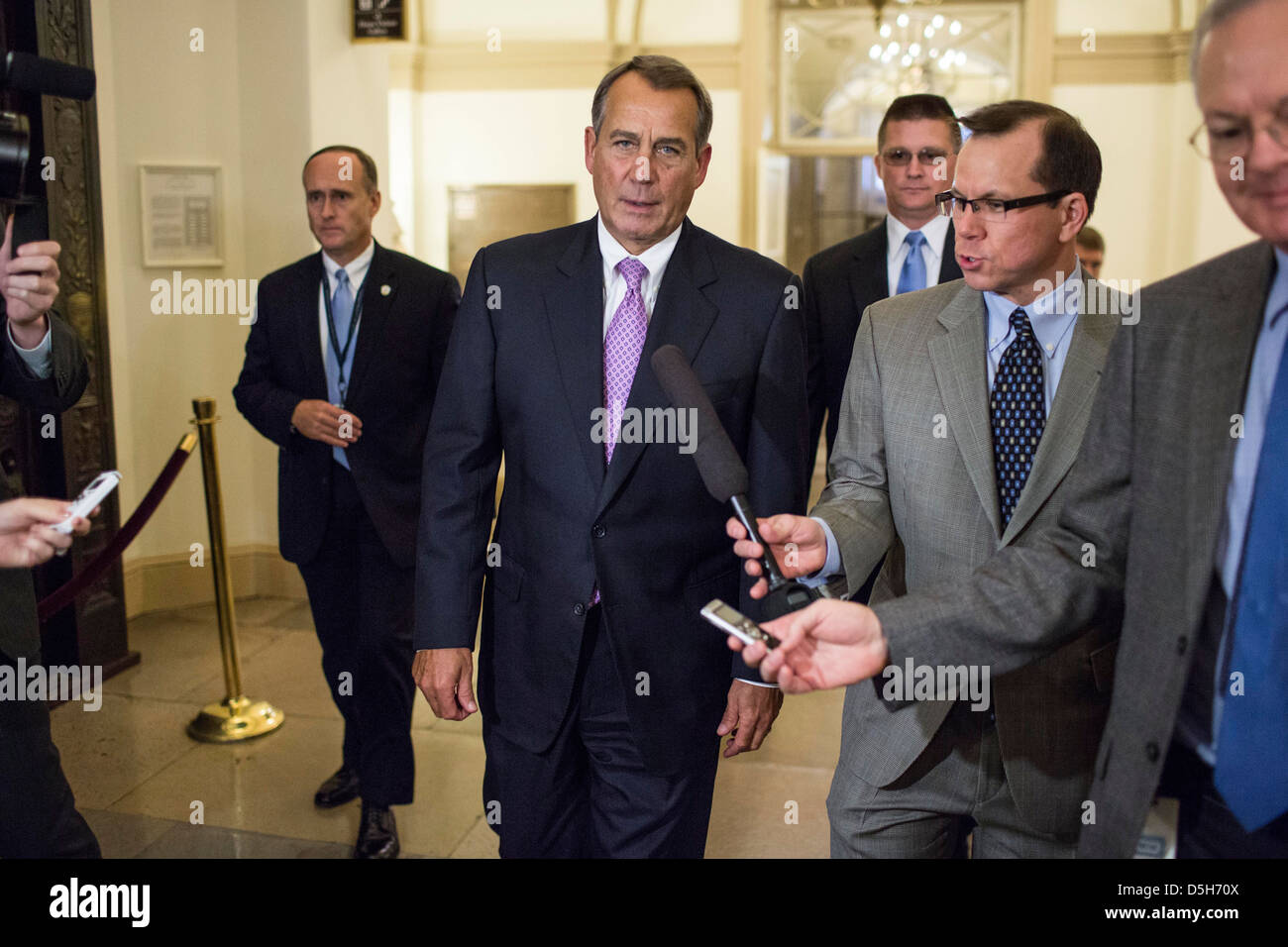Speaker of the House John Boehner (R-OH) arrives at the U.S. Capitol Hill in Washington Stock Photo