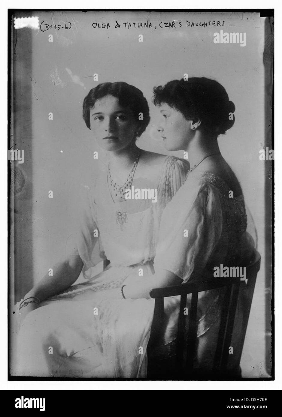Olga and Tatiana, Czar's daughters (LOC) Stock Photo