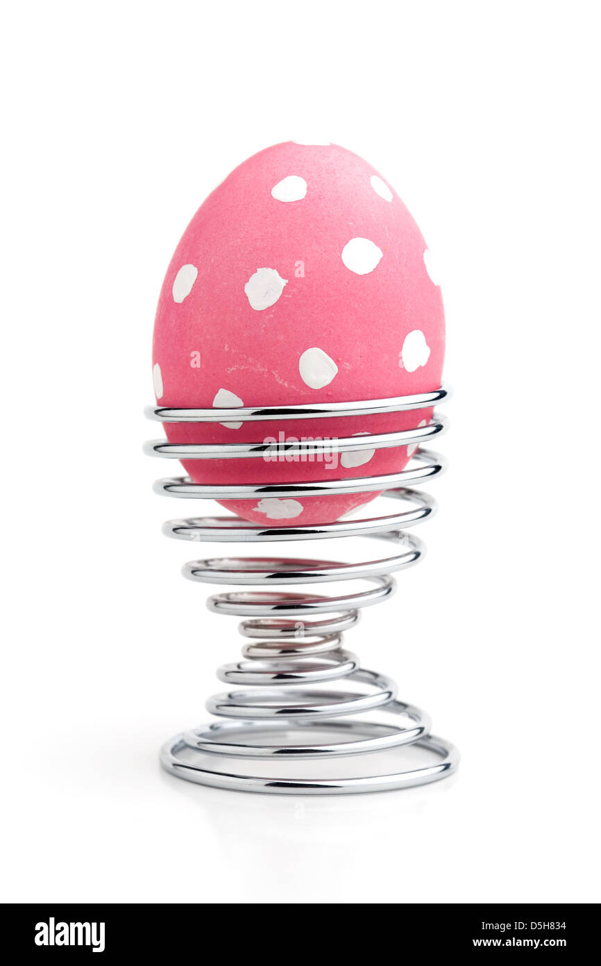 Painted easter egg isolated on white background Stock Photo - Alamy