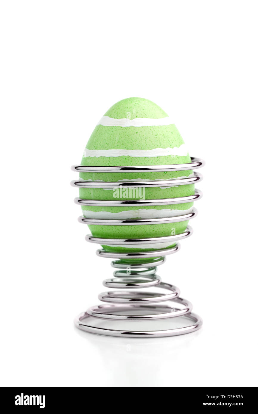Painted easter egg isolated on white background Stock Photo - Alamy