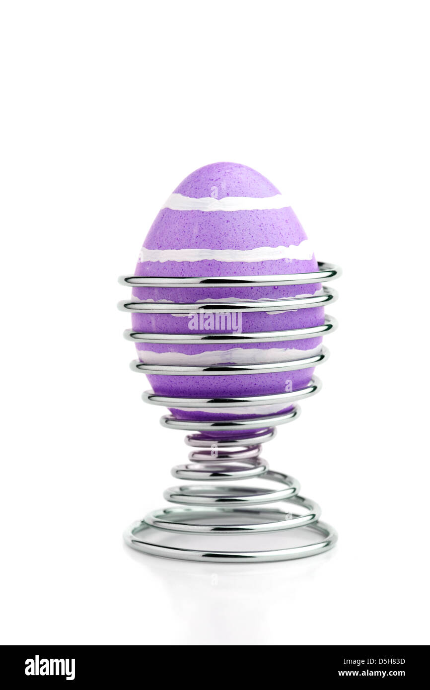 Painted easter egg isolated on white background Stock Photo - Alamy