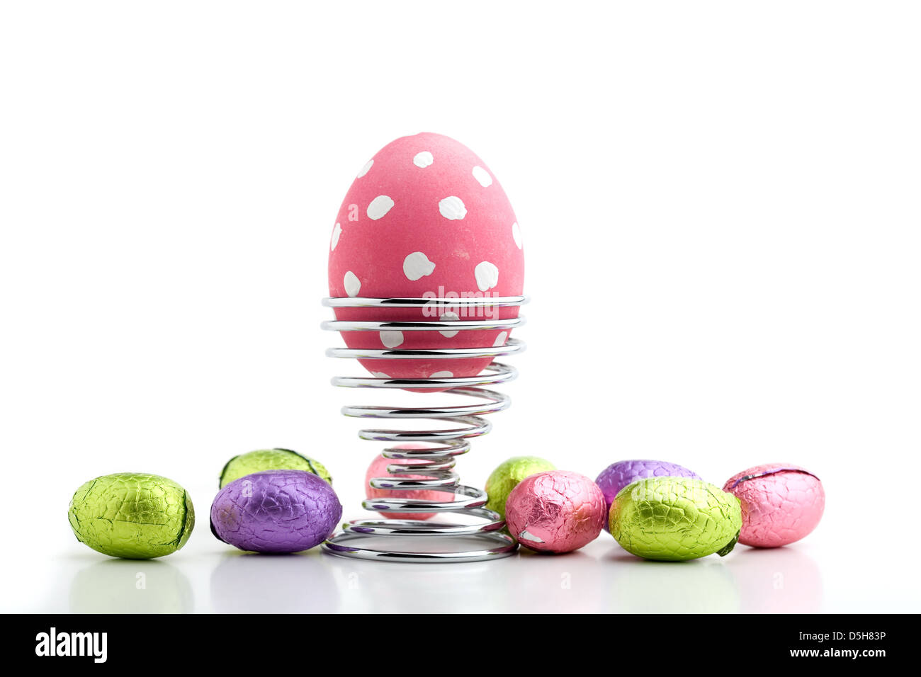 Colorful easter eggs isolated on white background Stock Photo - Alamy