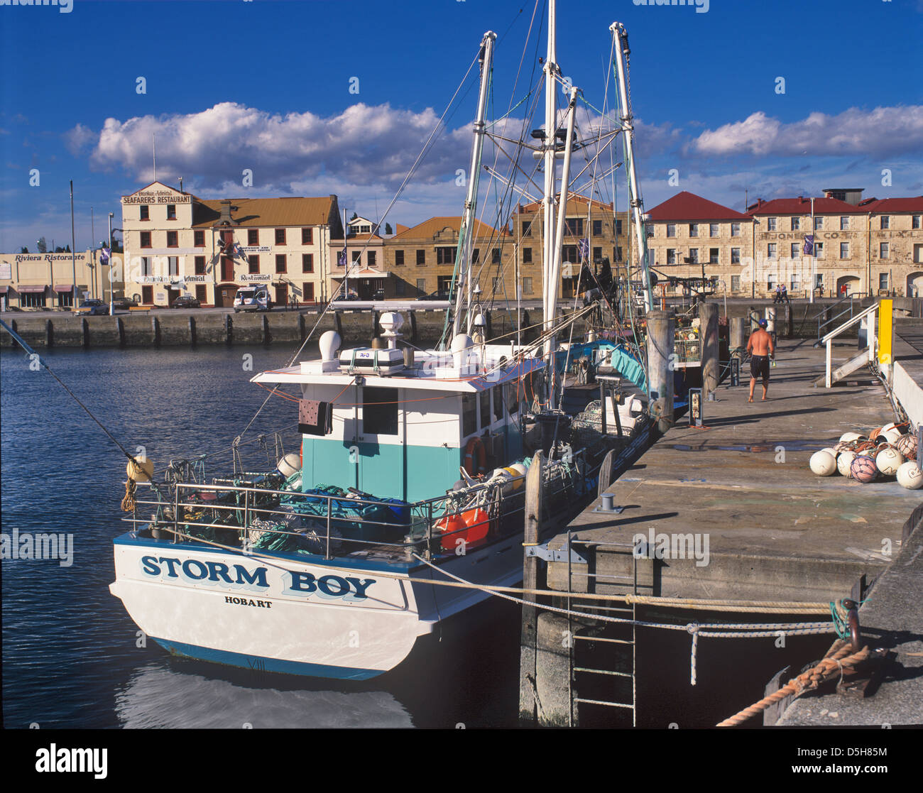 Australia, Tasmania, Hobart, Sullivans Cove, fishing vessel at Victoria