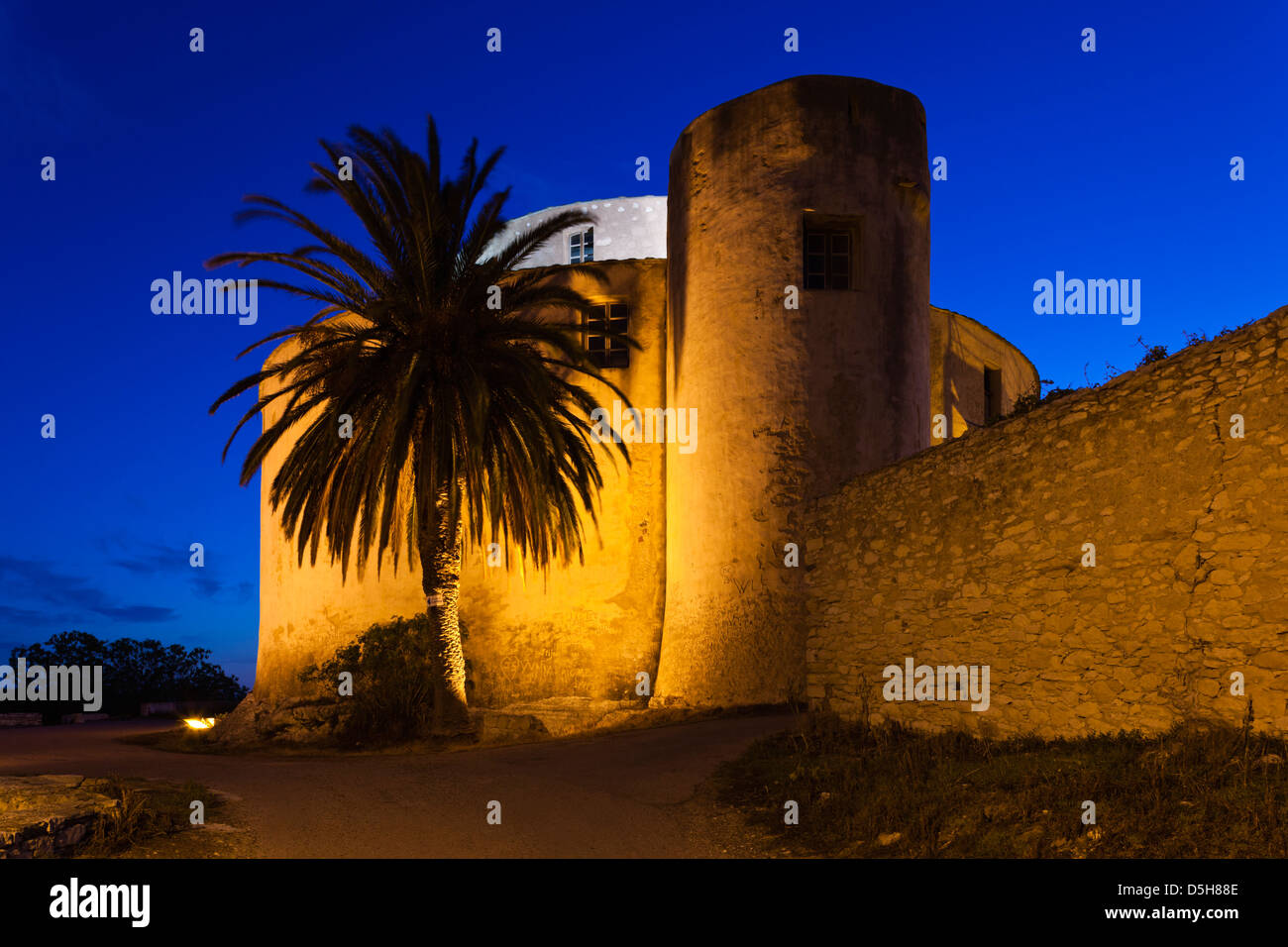 France, Corsica, Le Nebbio, St-Florent, the Citadel, dawn Stock Photo