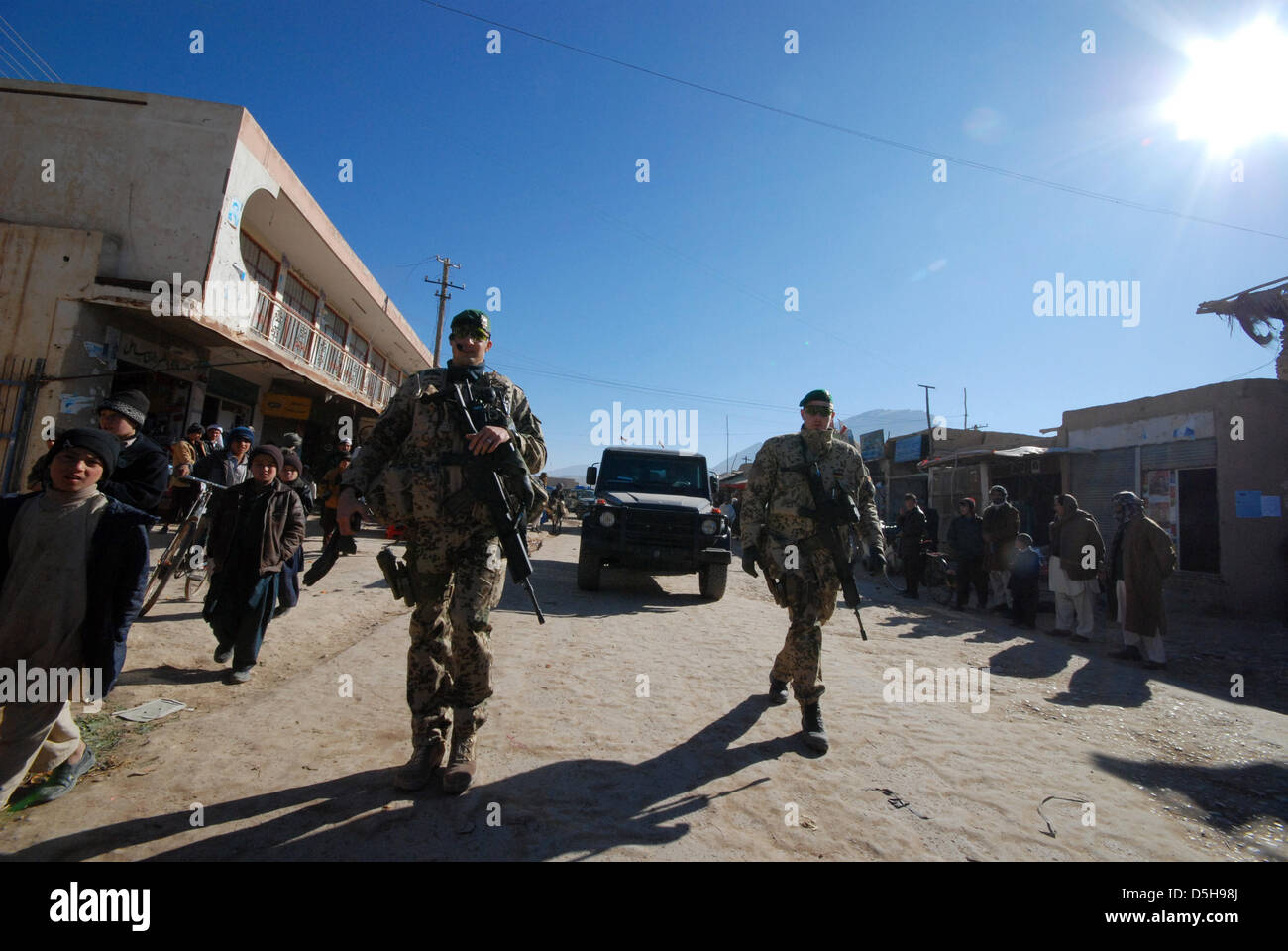 Bundeswehr soldiers in the line of duty in Kunduz, Afghanistan, dated ...