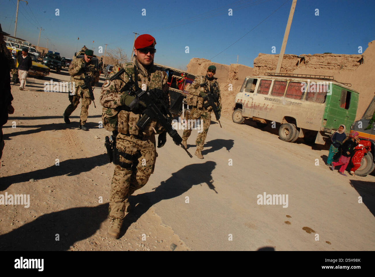 Bundeswehr soldiers in the line of duty in Kunduz, Afghanistan, dated ...