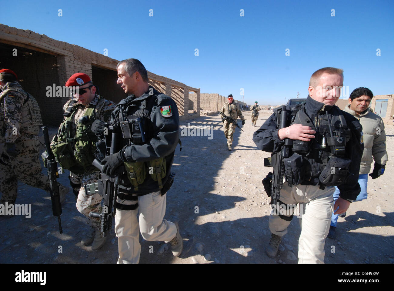 Bundeswehr soldiers in the line of duty in Kunduz, Afghanistan, dated ...