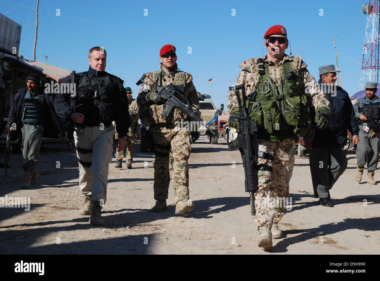 Bundeswehr soldiers in the line of duty in Kunduz, Afghanistan, dated ...