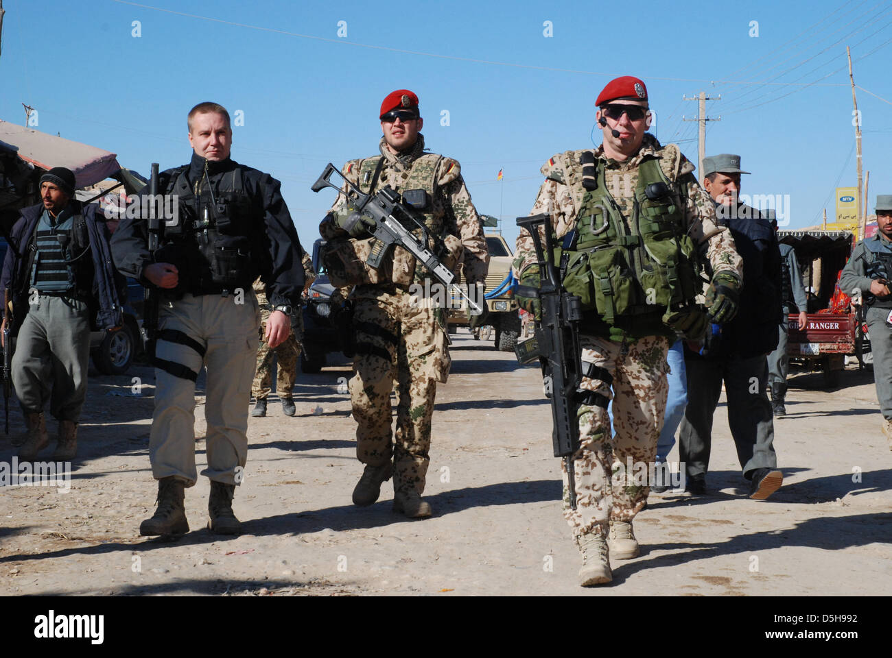 Bundeswehr soldiers in the line of duty in Kunduz, Afghanistan, dated ...