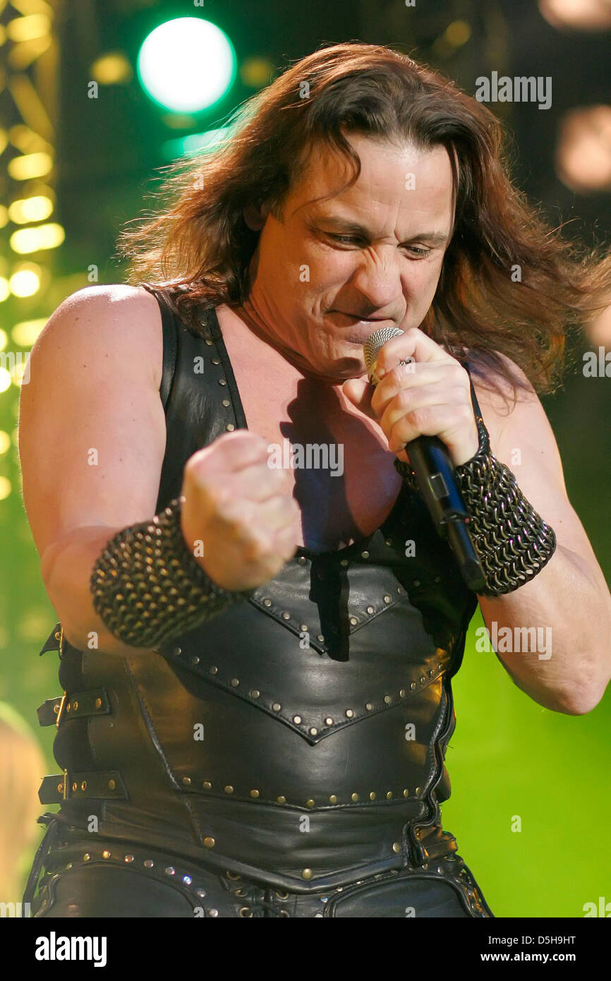 Eric Adams, lead singer of heavy metall band Manowar, sings during