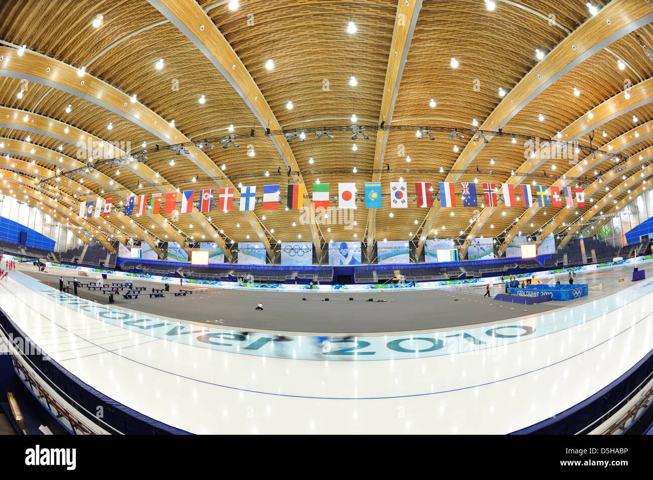 The Richmond Olympic Oval in Richmond, British Columbia, Canada, 04 February 2010. Canada's third biggest city Vancouver will host the 2010 Winter Olympic Games from February 12 - 28 February 2010. Photo: Peter Kneffel  +++(c) dpa - Bildfunk+++ Stock Photo
