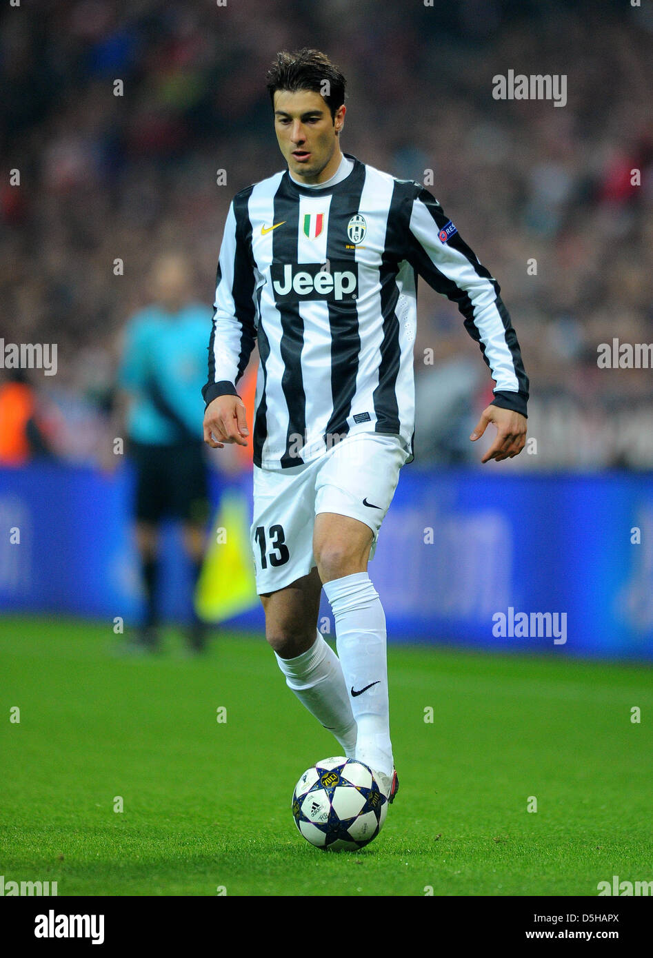 Turin's Federico Peluso kicks the ball during the UEFA Champions League