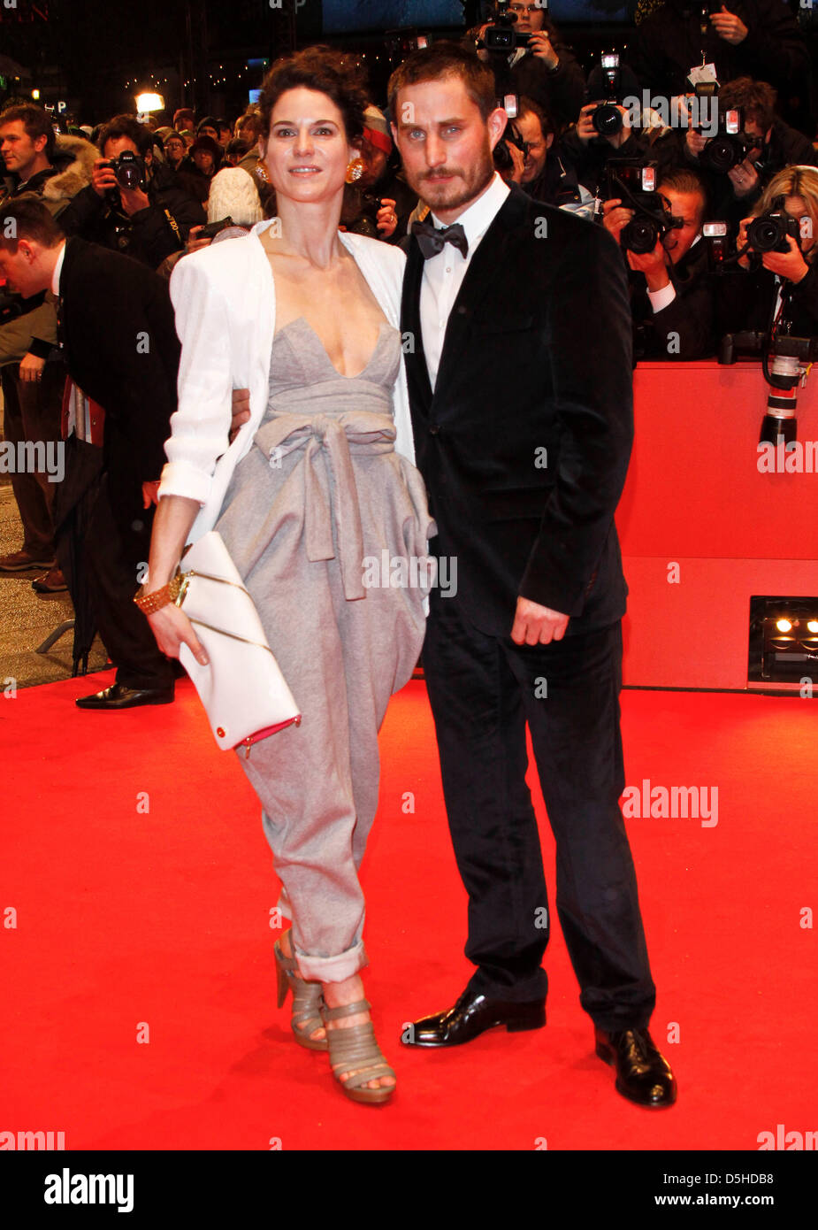 German actors Bibiana Beglau and Clemens Schick arrive at the opening of the 60th Berlinale, an international film festival, at Berlinale Palast in Berlin, Germany, 11 February 2010. Photo: Hubert Boesl Stock Photo