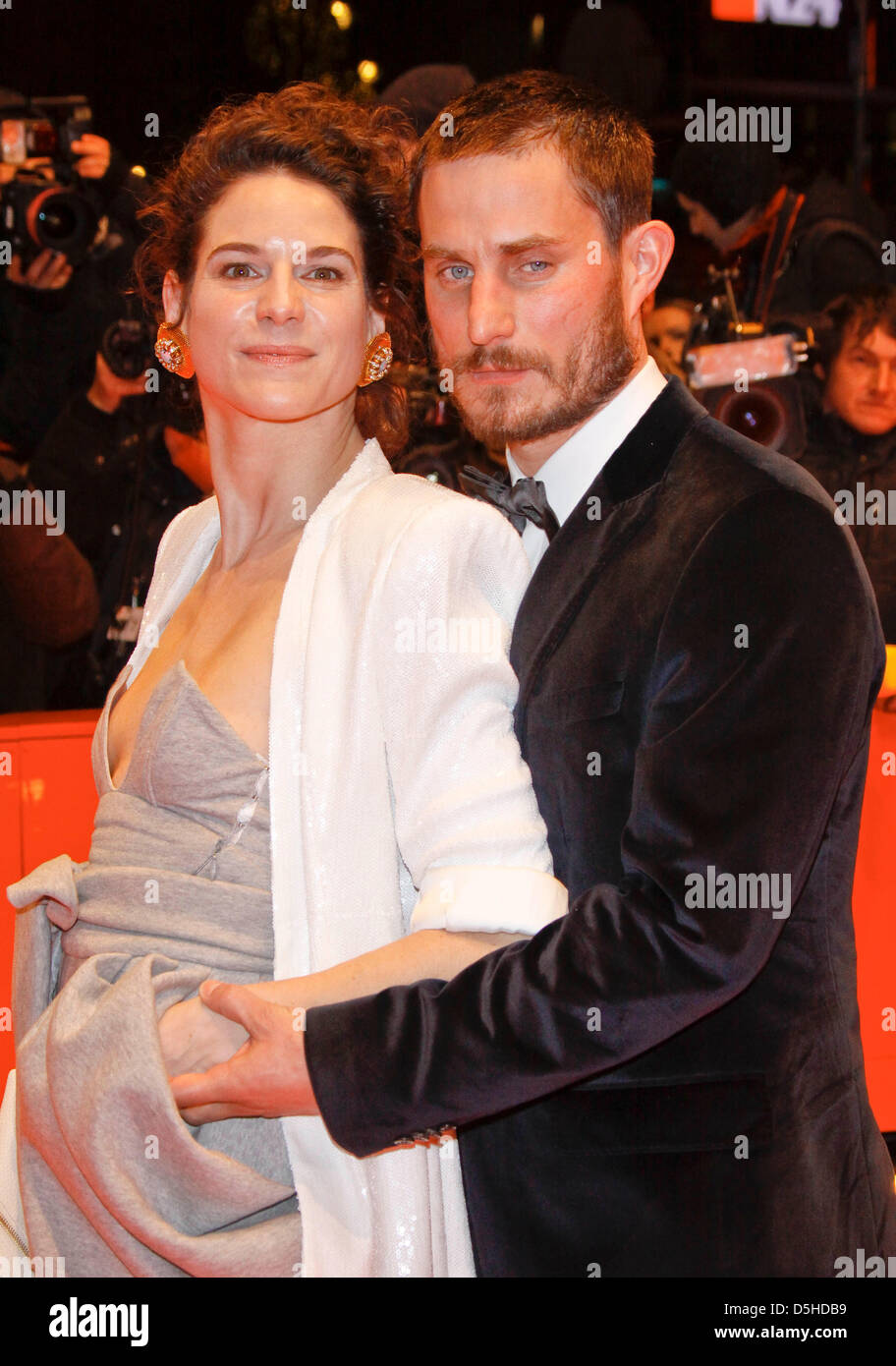 German actors Bibiana Beglau and Clemens Schick arrive at the opening of the 60th Berlinale, an international film festival, at Berlinale Palast in Berlin, Germany, 11 February 2010. Photo: Hubert Boesl Stock Photo
