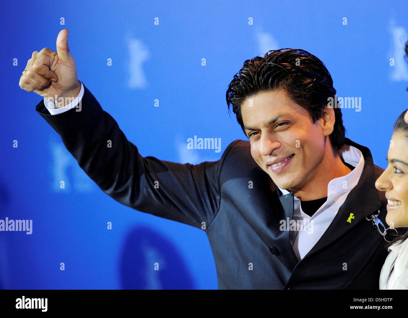 Indian actor Shah Rukh Khan and Indian actress Kajol Devgan attend the photocall for the film 'My name is Khan' running in competition during the 60th Berlinale International Film Festival in Berlin, Germany, Friday, 12 February 2010. Photo: Soeren Stache dpa/lbn Stock Photo