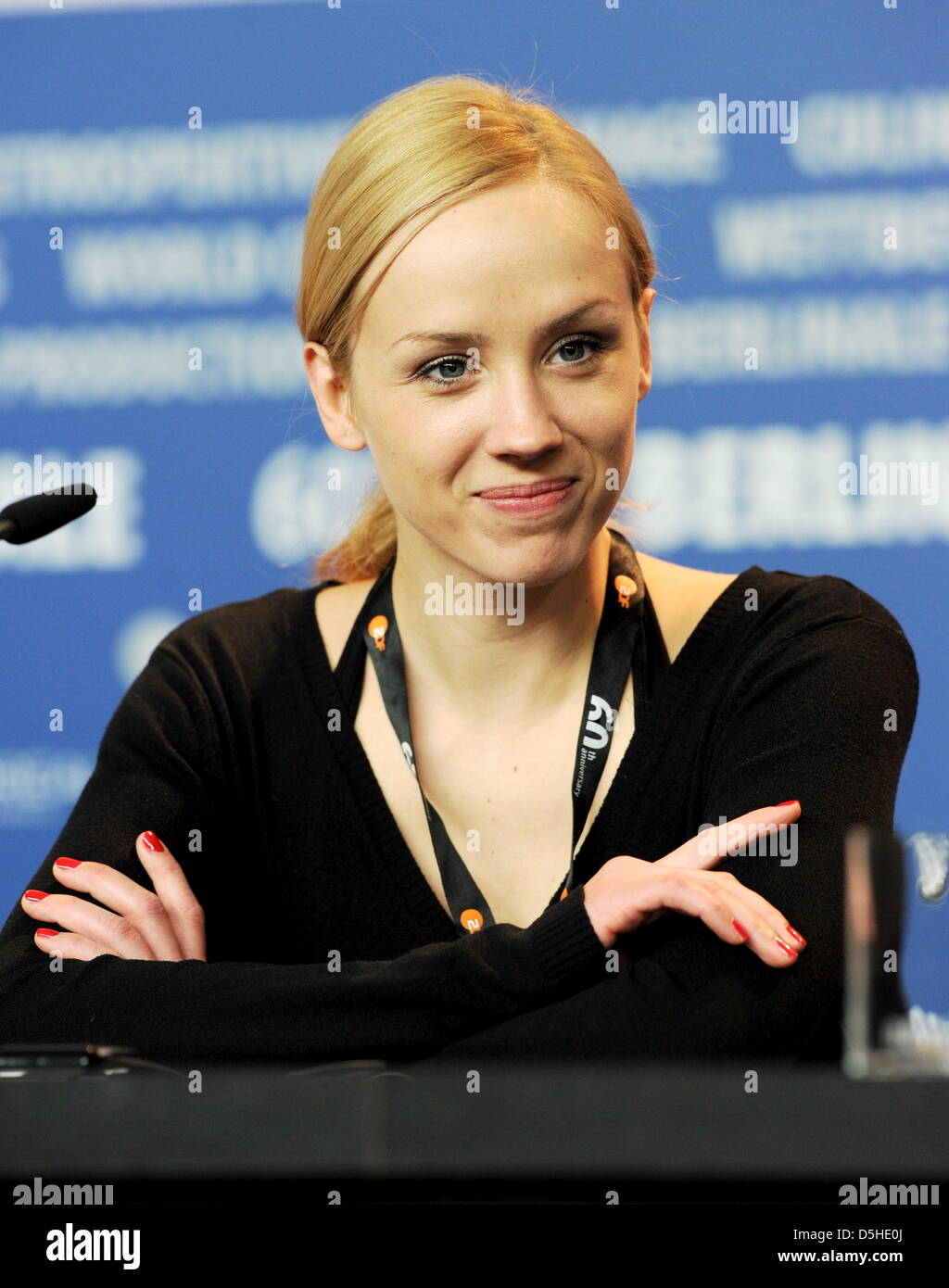 Czech actress Petra Hrebickova attends the press conference for the