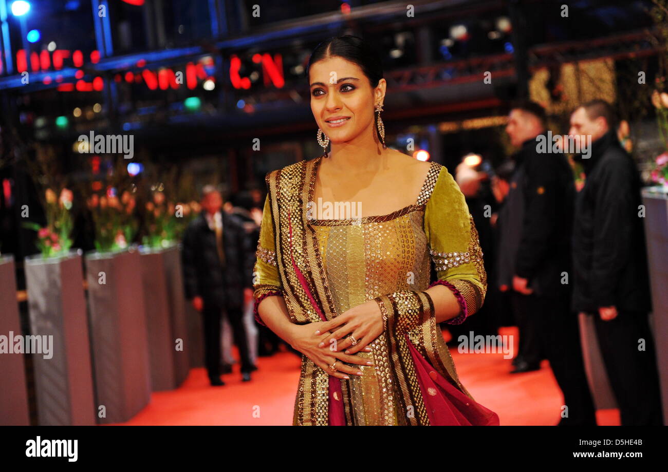 Indian actress Kajol Devgan arrives for the premiere of the film 'My Name Is Khan' during the 60th Berlinale International Film Festival in Berlin, Germany, Friday 12 February 2010. Photo: Arno Burgi dpa/lbn Stock Photo