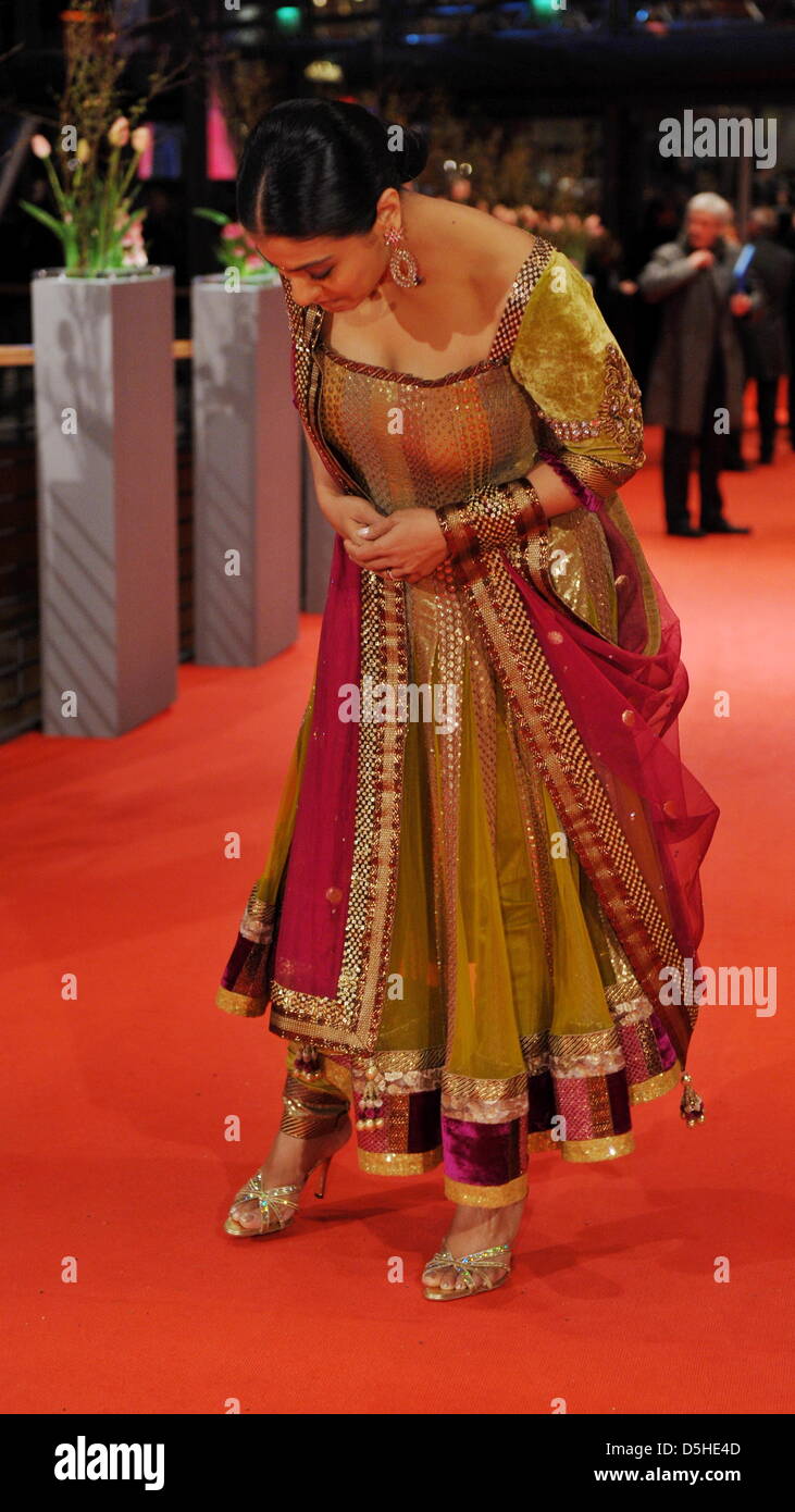 Indian actress Kajol Devgan arrives for the premiere of the film 'My Name Is Khan' during the 60th Berlinale International Film Festival in Berlin, Germany, Friday 12 February 2010. Photo: Arno Burgi dpa/lbn Stock Photo