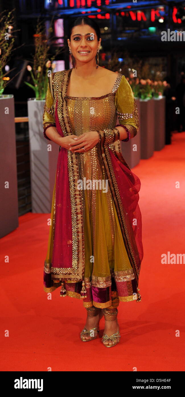 Indian actress Kajol Devgan arrives for the premiere of the film 'My Name Is Khan' during the 60th Berlinale International Film Festival in Berlin, Germany, Friday 12 February 2010. Photo: Arno Burgi dpa/lbn Stock Photo
