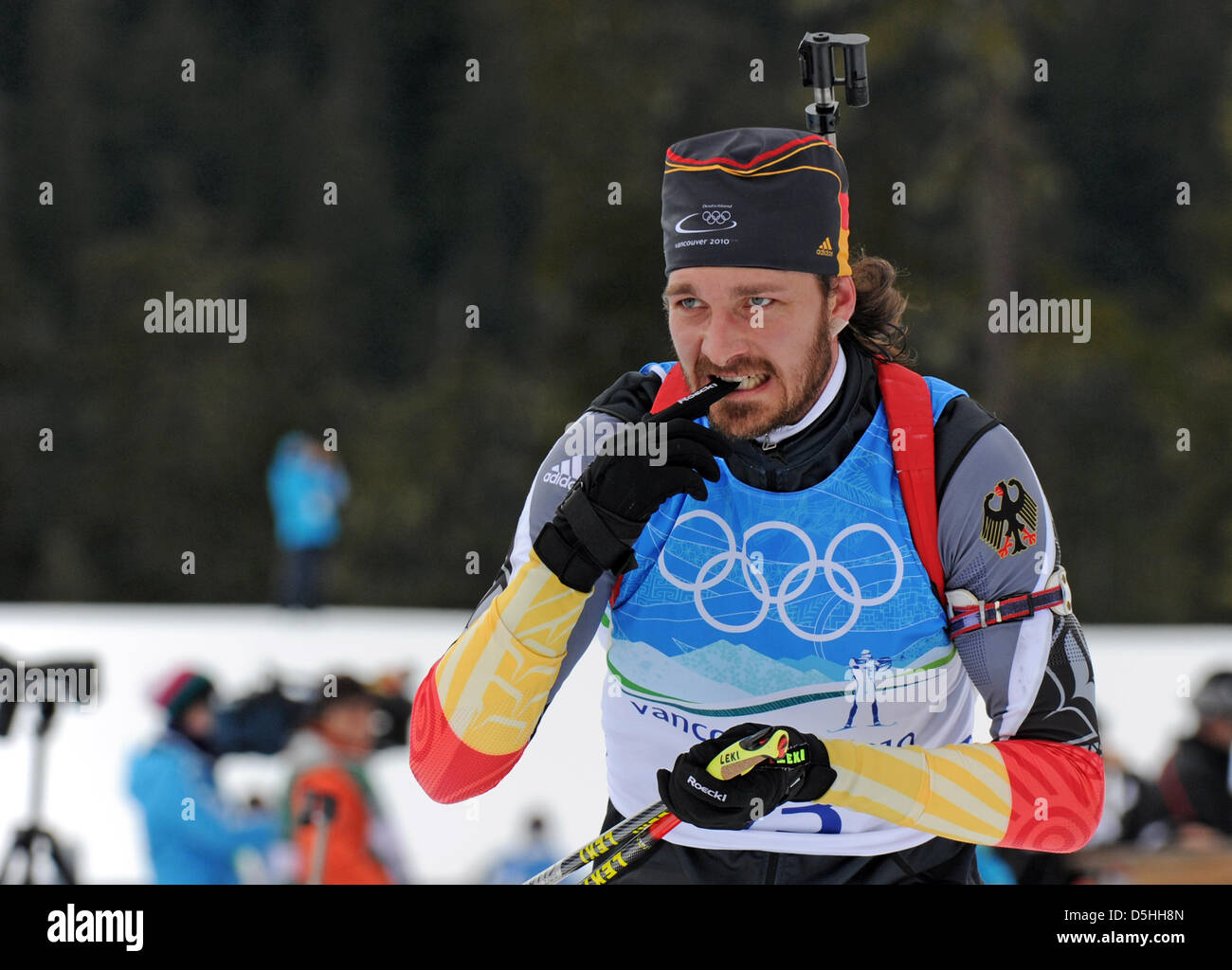 Alexander Wolf of Germany during the Biathlon Men's training at Olympic ...