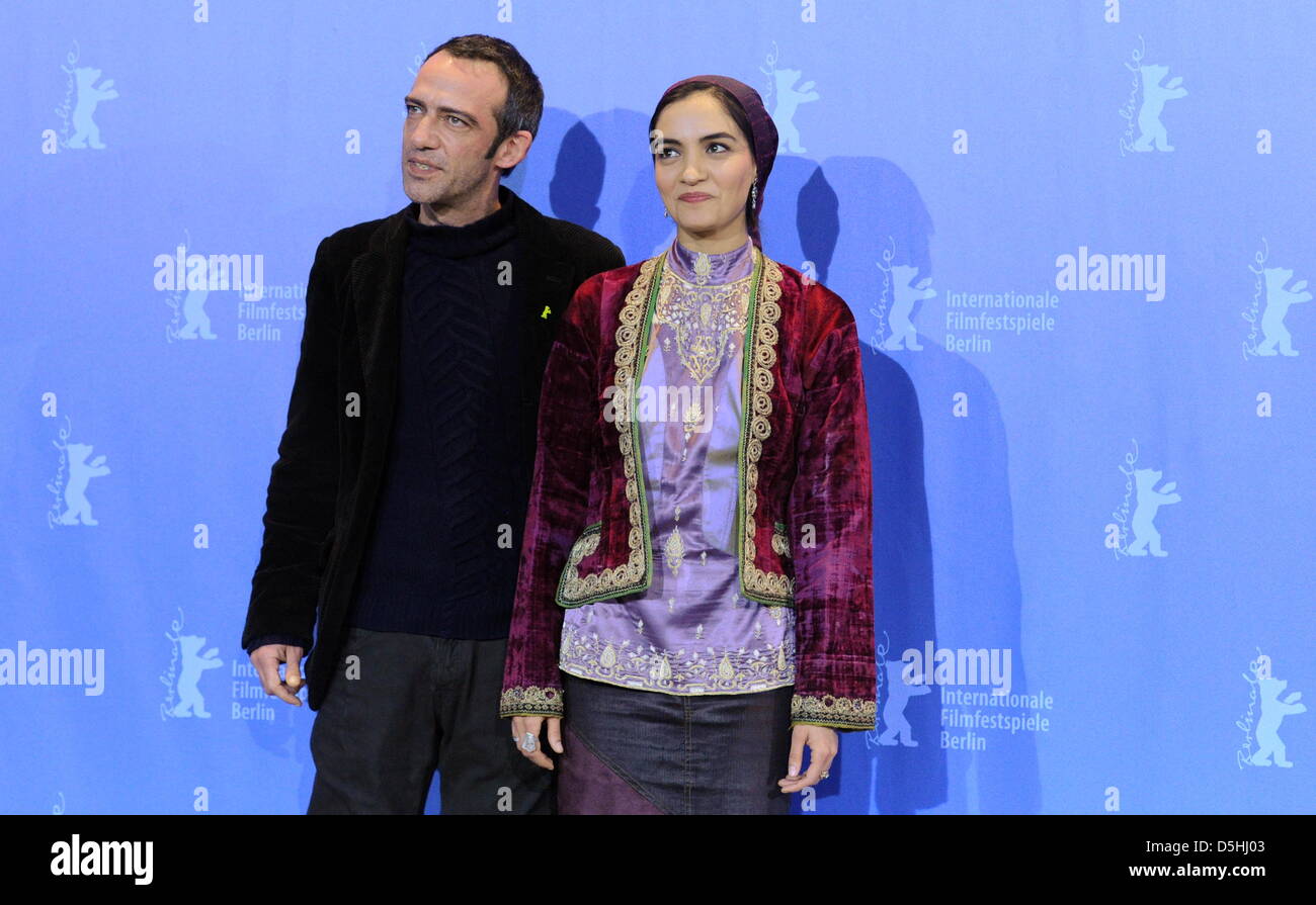 Iranian director Rafi Pitts and Iranian actress Mitra Hajjar attend the