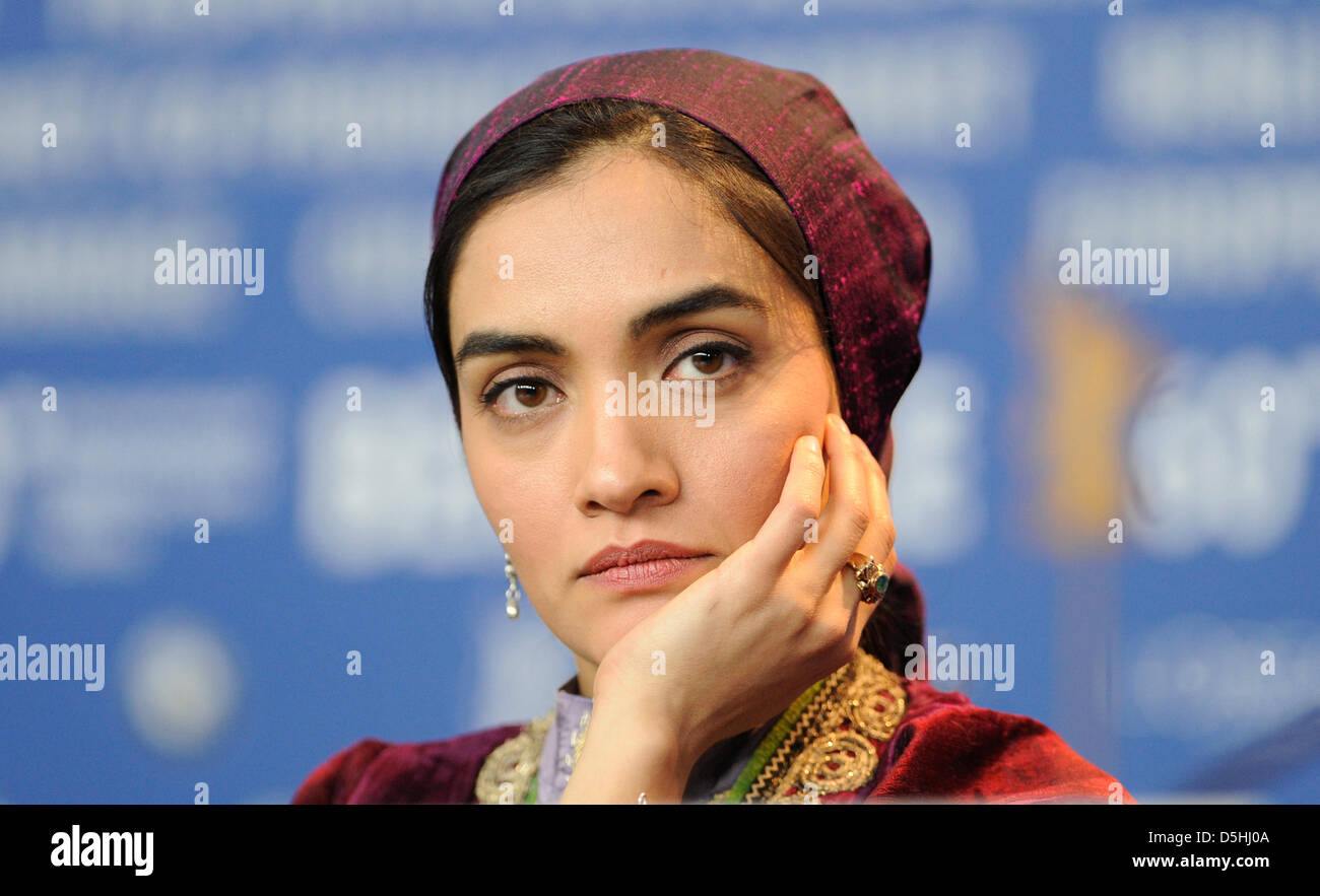 Iranian actress Mitra Hajjar attends the press conference of the film ...