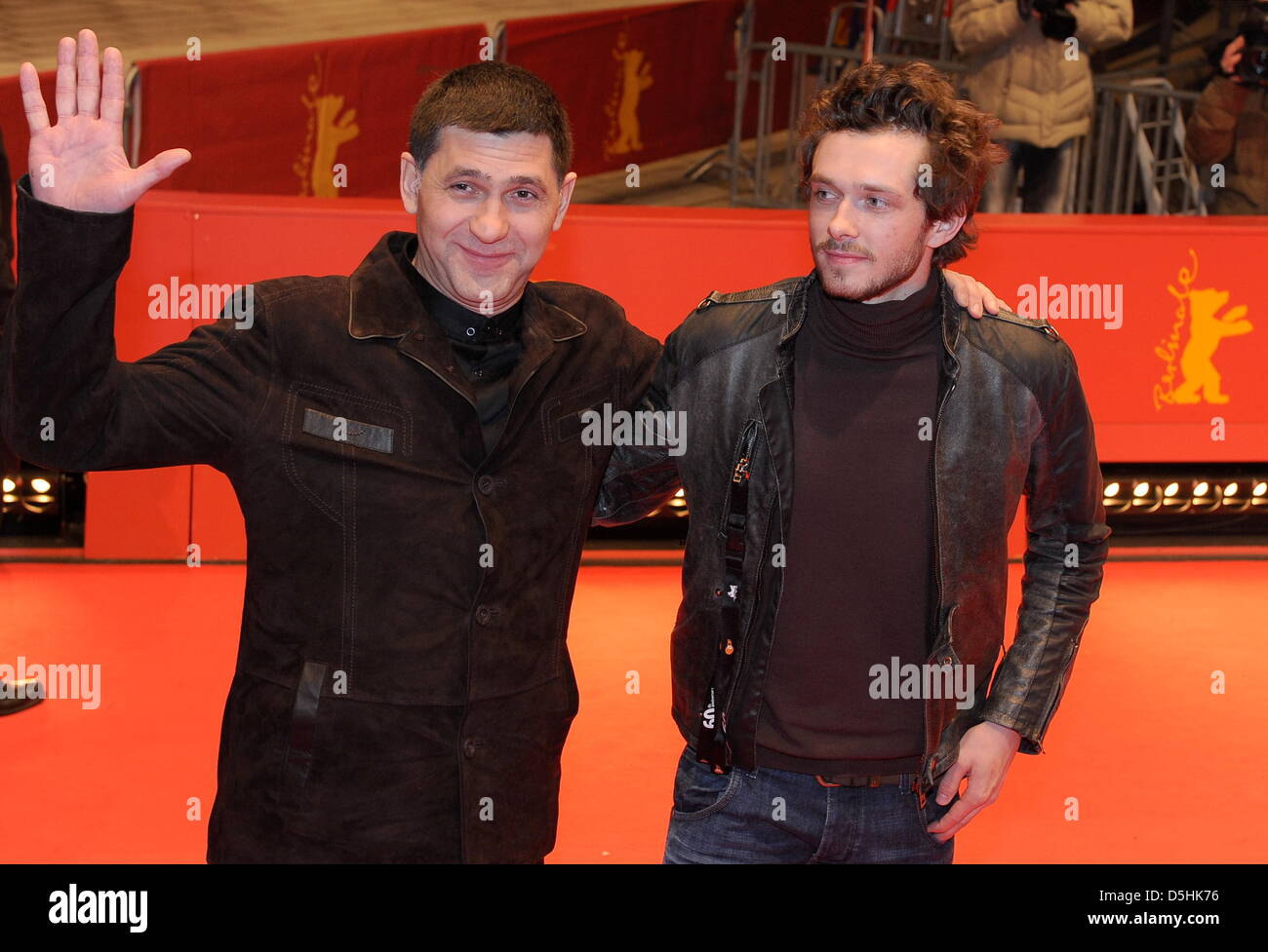 Russian actors Grigory Dobrygin (R) and Sergei Puskepalis arrive for the premiere of the film 'How I Ended This Summer' running in competition during the 60th Berlinale International Film Festival in Berlin, Germany, Wednesday, 17 February 2010. The festival runs until 21 Febuary 2010. Photo: Jens Kalaene dpa/lbn Stock Photo