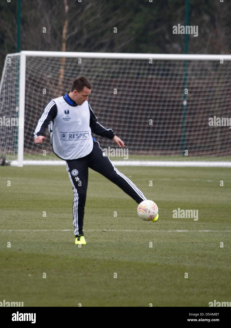 Surrey, UK. 3rd April 2013. Chelsea Football players train at Cobham