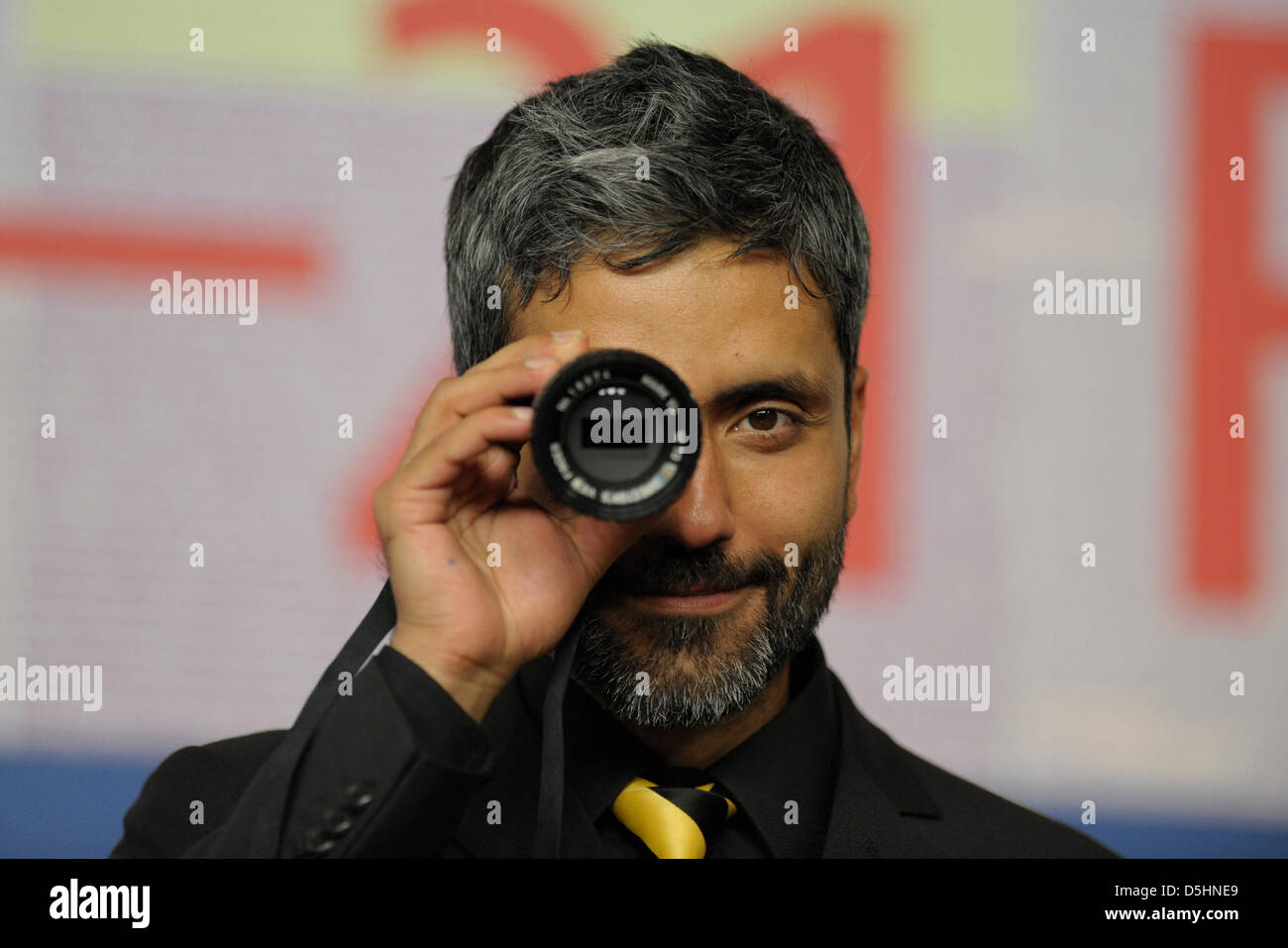 Director Babak Najafi poses with the 'Best First Feature Award' for his film 'Sebbe' during the awarding ceremony of the 60th Berlinale International Film Festival in Berlin, Germany, Saturday, 20 Febuary 2010. Photo: Soeren Stache dpa/lbn Stock Photo