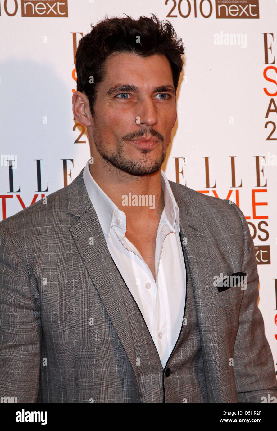 British model David Gandy arrives at the 2010 ELLE Style Awards at the Grand Connaught Rooms in London, Great Britain, 22 February 2010. The fashion magazine's annual award ceremony coincides with the London Fashion Week and recognizes personalities from the fashion and entertainment world. Photo: Hubert Boesl Stock Photo