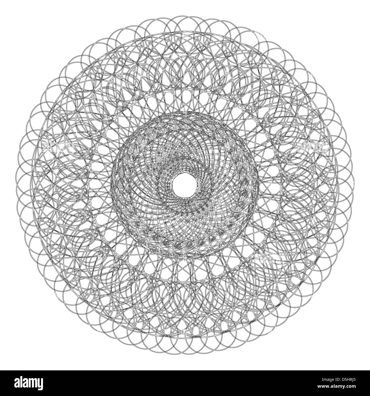 Decorative round ornament isolated objects on white background stock image